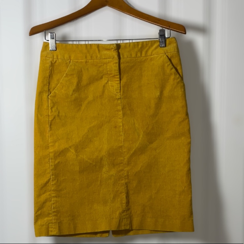 J.Crew yellow jean skirt